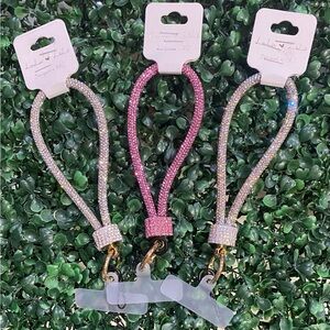 BRAND NEW WITH TAGS Rhinestone Phone Wrist Strap
